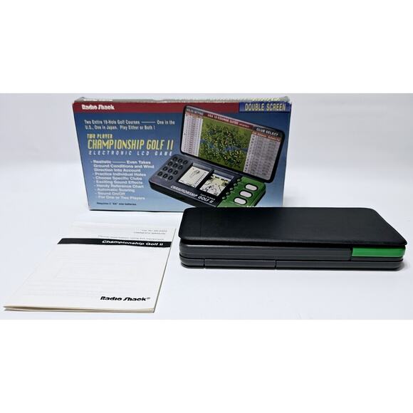 Vintage 2 Player Championship Golf II Electronic LCD Handheld Game Radio Shack - Picture 1 of 10